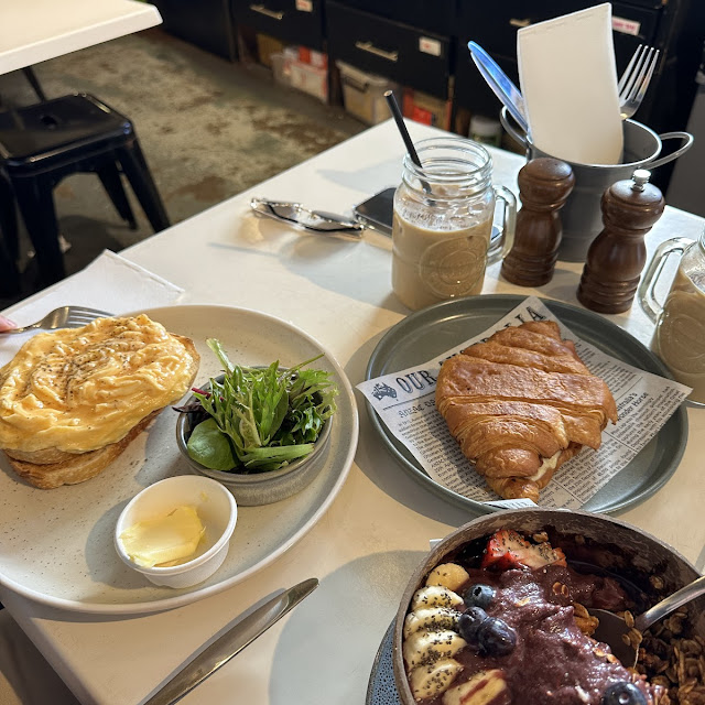 Ham & Cheese Croissant Small Coffee