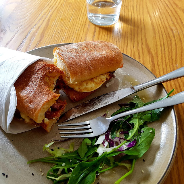Bacon or Haloumi & Egg Roll