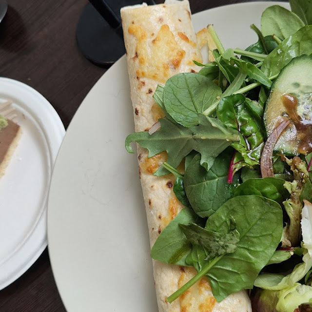 Spinach and Feta Wrap with Salad