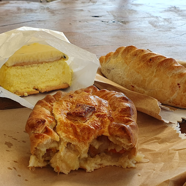 Green Curry Chicken Cornish Pastie Vanilla Slice